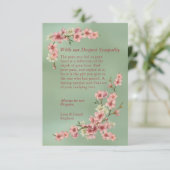 Cherry Blossom in Pink en Blauwgroen sympathikaart (Staand voorkant)