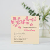 Cherry Blossom in Pink en Ivory Kaart (Staand voorkant)
