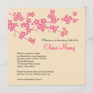 Cherry Blossom in Pink en Ivory Kaart