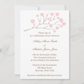 Cherry Blossom in Pink Wedding Kaart (Voorkant)