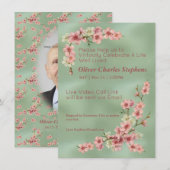 Cherry Blossom in roze en Blauwgroen (Voorkant / Achterkant)