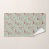 Cherry Blossom in roze en Blauwgroen Bad Handdoek (Handdoek)