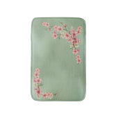 Cherry Blossom in roze en Blauwgroen Badmat (Voorkant Verticaal)