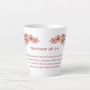 Cherry Blossom in roze en Blauwgroen Latte Mok