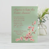 Cherry Blossom in roze en Wenskaart Kaart (Staand voorkant)