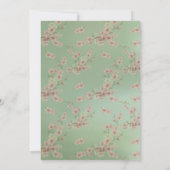 Cherry Blossom in roze en Wenskaart Kaart (Achterkant)