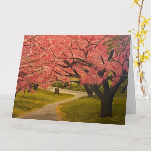 Cherry Blossom in Spring, door Gary Poling Kaart (Gele Bloem)