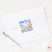 Cherry Blossom in Spring Vierkante Sticker (Envelop)