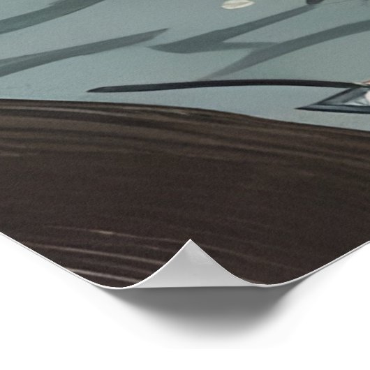 Cherry blossom in the Sumida River Poster (Hoek)