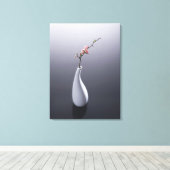 Cherry blossom in vase canvas afdruk (Insitu (Houten vloer))