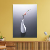 Cherry blossom in vase canvas afdruk (Insitu (Woonkamer))