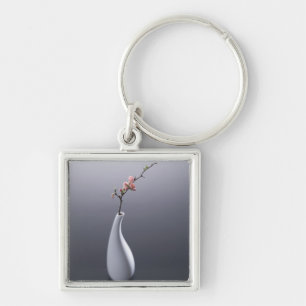 Cherry blossom in vase sleutelhanger