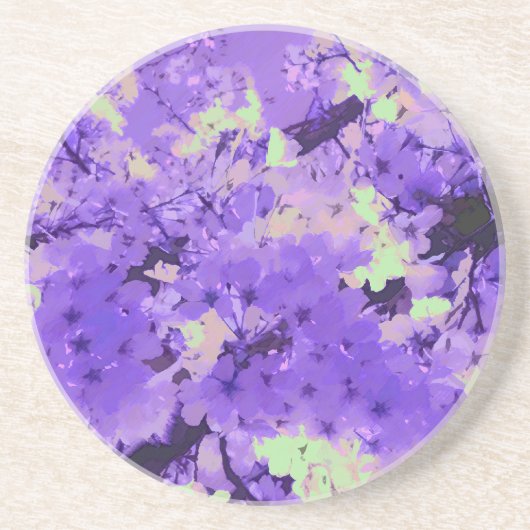 Cherry Blossom in Violet Onderzetter (Voorkant)