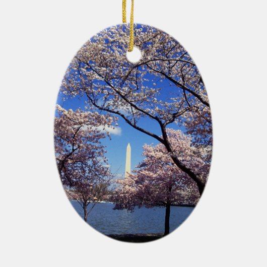Cherry Blossom in Washington D.C. Keramisch Ornament (Achterkant)