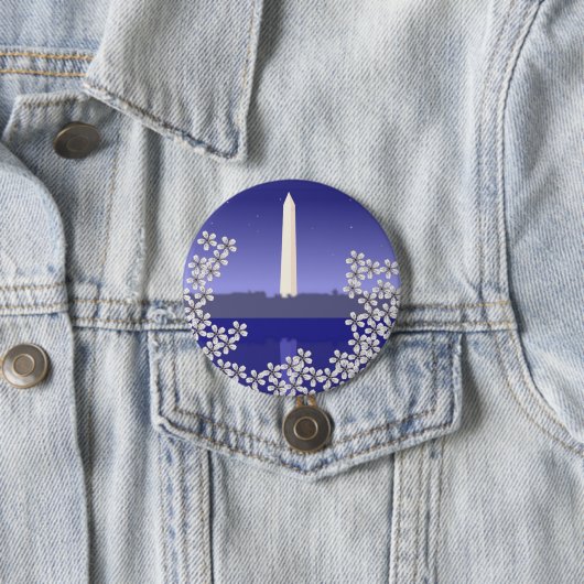 Cherry Blossom in Washington DC Ronde Button 7,6 Cm (In situ)