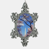 Cherry Blossom in Washington DC Tin Sneeuwvlok Ornament (Links)