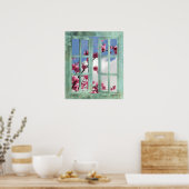 Cherry Blossom in Window Poster (Keuken)