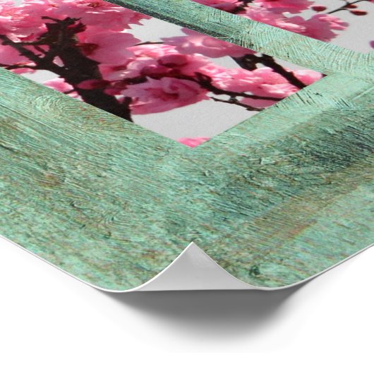 Cherry Blossom in Window Poster (Hoek)