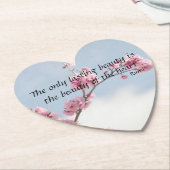 Cherry Blossom Inspirerend quote Kartonnen Onderzetters (Gekanteld)