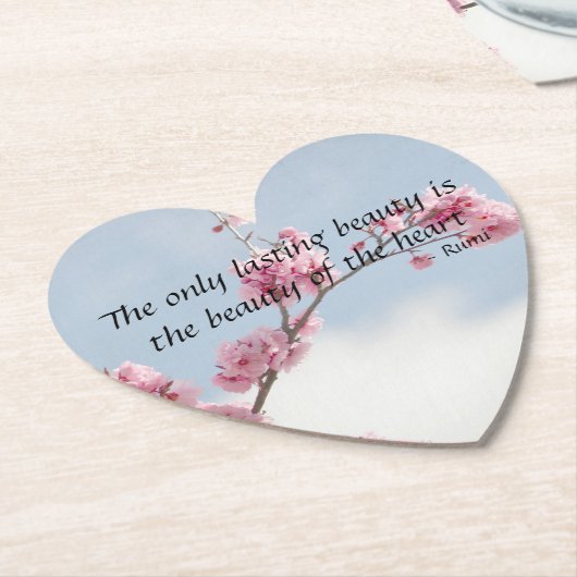 Cherry Blossom Inspirerend quote Kartonnen Onderzetters (Gekanteld)