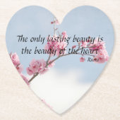 Cherry Blossom Inspirerend quote Kartonnen Onderzetters (Voorkant)