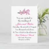 Cherry Blossom Invitation Kaart (Staand voorkant)