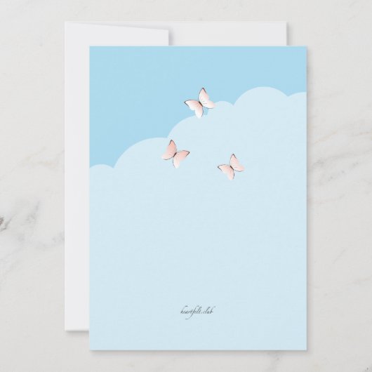 Cherry Blossom Invitation Kaart (Achterkant)