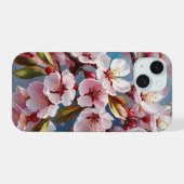 Cherry blossom iPhone 15 case (Achterkant horizontaal)