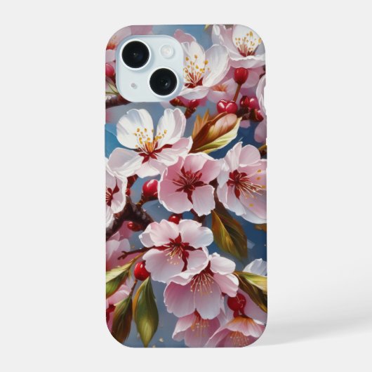Cherry blossom iPhone 15 case (Achterkant)
