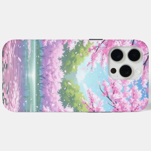 Cherry Blossom iPhone 15 Pro Max Hoesjes (Achterkant (horizontaal))