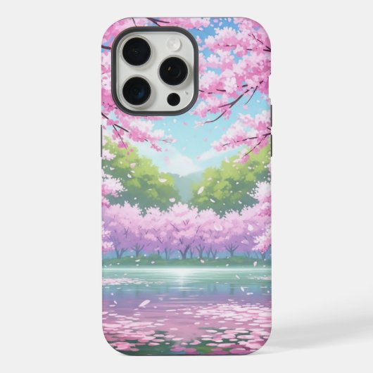 Cherry Blossom iPhone 15 Pro Max Hoesjes Hoesje (Achterkant)