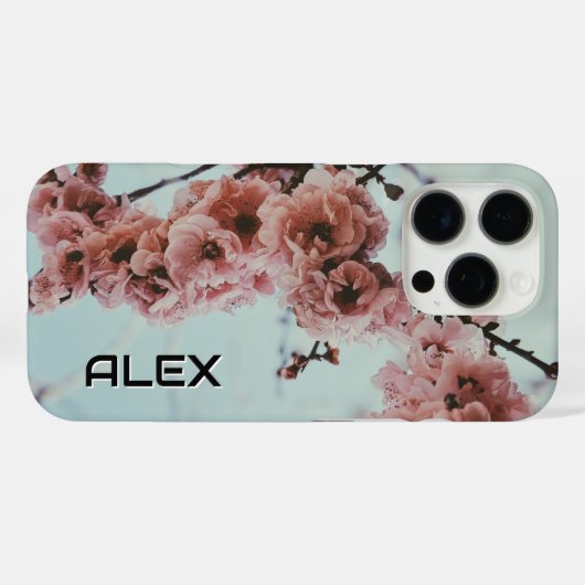 Cherry Blossom iPhone Case – Elegant Bloemen Lente (Achterkant (horizontaal))