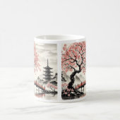 Cherry Blossom Japan Art Koffiemok (Center)
