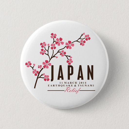 CHERRY BLOSSOM - JAPAN RONDE BUTTON 5,7 CM (Voorkant)