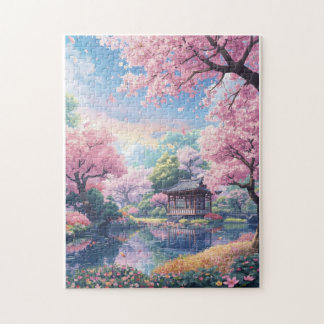 Cherry Blossom Japanese Garden Puzzle – Sakura Lan Legpuzzel