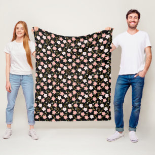 Cherry Blossom, Japans design Fleece Deken