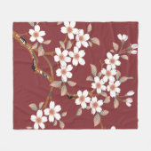 Cherry Blossom, Japans design Fleece Deken (Voorkant (Horizontaal))