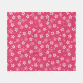Cherry Blossom, Japans design Fleece Deken (Voorkant (Horizontaal))