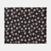 Cherry Blossom, Japans design Fleece Deken (Voorkant (Horizontaal))