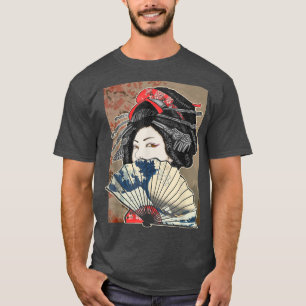 Cherry Blossom Japans Geisha Girl T-shirt