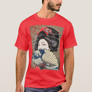 Cherry Blossom Japans Geisha Girl T-shirt