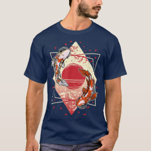 Cherry Blossom Japans Koi Carp Nishikigoi Fish T-shirt