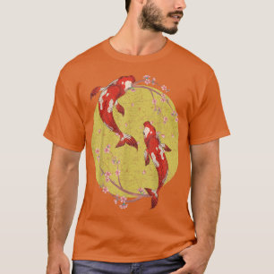 Cherry Blossom Japans Koi Fish Pond Sakura Koi C T-shirt