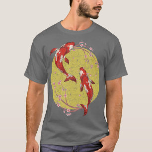 Cherry Blossom Japans Koi Fish Pond Sakura Koi C T-shirt