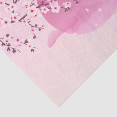 Cherry Blossom Japans landschap Roze Tissuepapier (Detail)