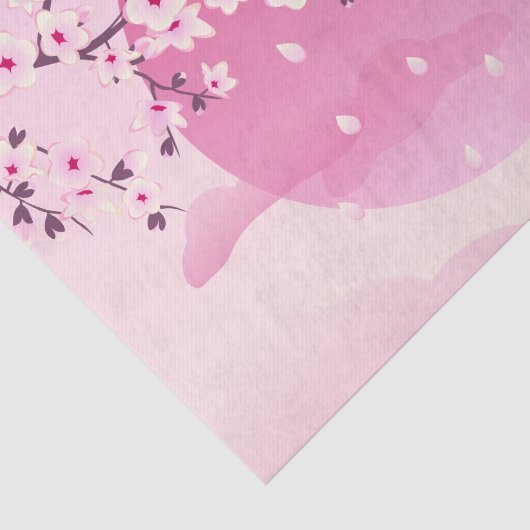 Cherry Blossom Japans landschapsroze Tissuepapier (Detail)