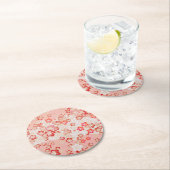 Cherry Blossom Japans Pattern Ronde Kartonnen Onderzetter (Insitu)