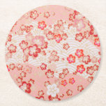 Cherry Blossom Japans Pattern Ronde Kartonnen Onderzetter<br><div class="desc">Cherry Blossom Japans Pattern</div>