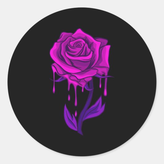 Cherry Blossom Japans Roos Ronde Sticker (Voorkant)