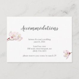 Cherry Blossom Japans Sakura Accommodaties Informatiekaartje